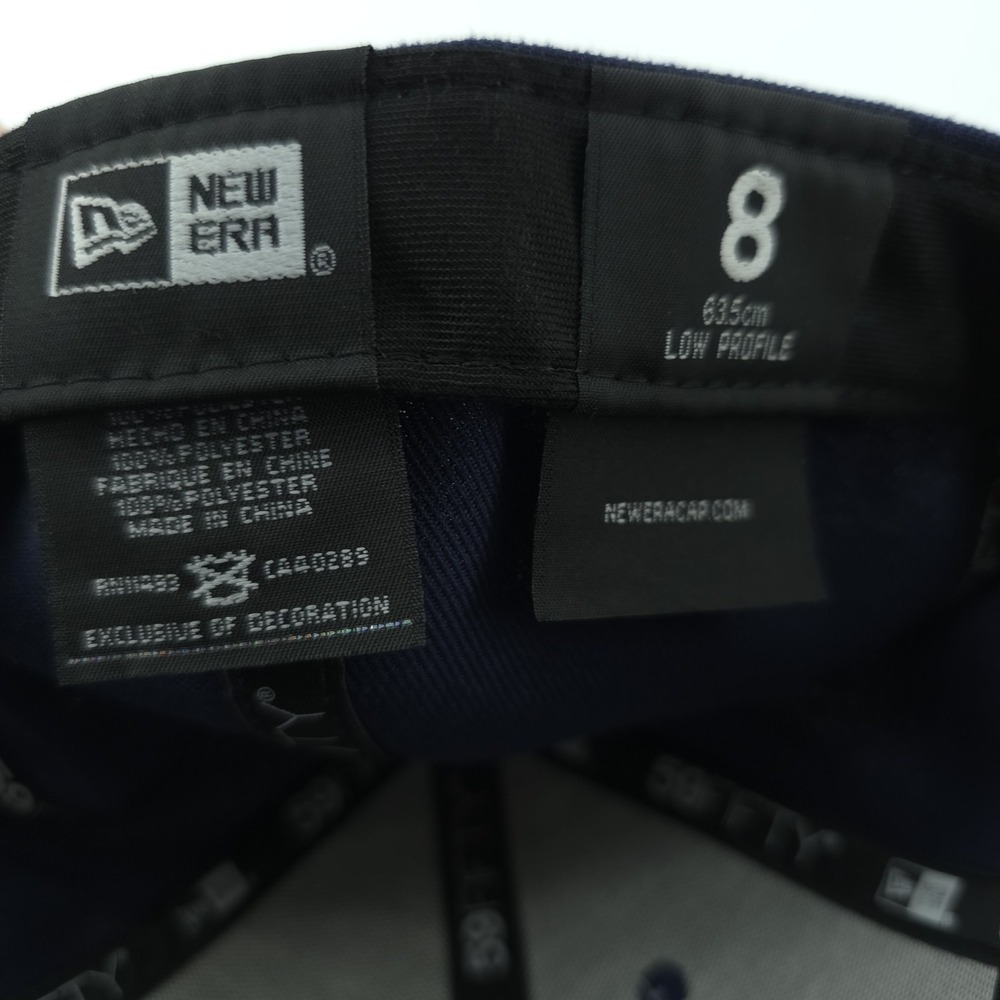 New Era 59Fifty Milwaukee Brewers Navy‎ Blue Fitted Size 8 Low Profile Hat NEW - Picture 9 of 9